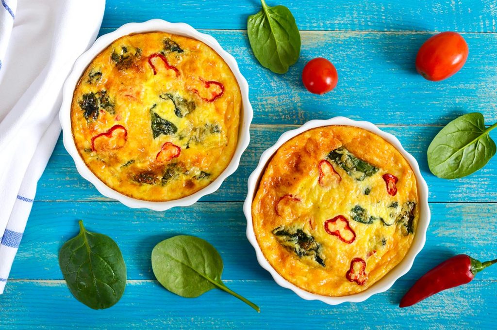 Keto Diet Menu for Beginners - Bacon and Spinach Frittata